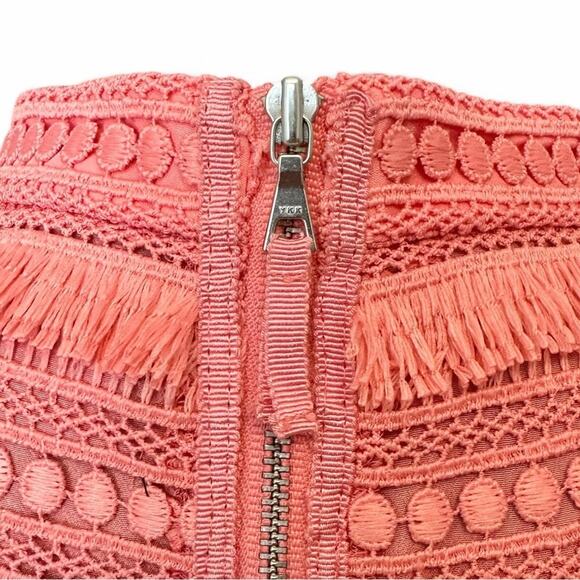 J. Crew Pink Embroidered Fringe Sheath Dress Summer Office Business Casual Sz 10 - Picture 9 of 14